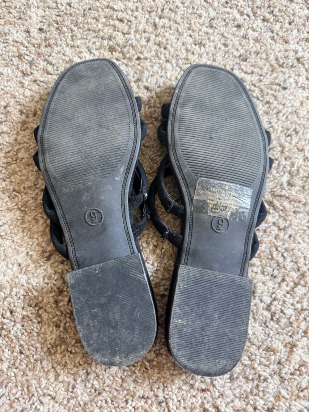 A New Day Black Sophia Strappy Sandals size 9 - Picture 4 of 4